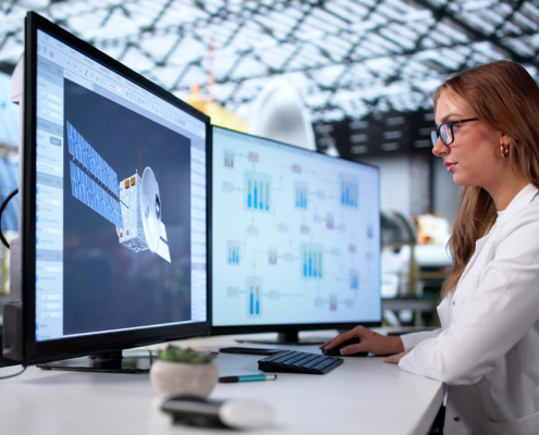 Working On Satellite