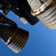 Closeup Of Rocket Engines In Low Earth Orbit